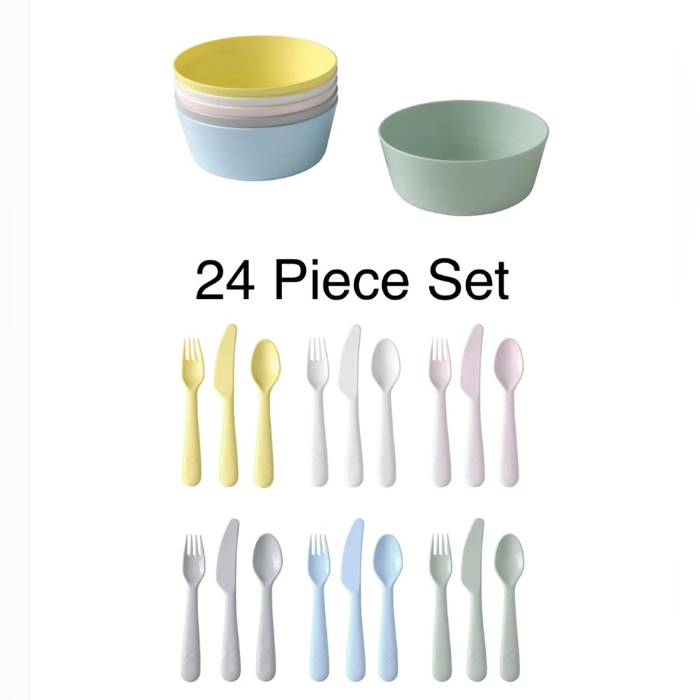 KALAS 24 Piece Silverware and Bowl Set